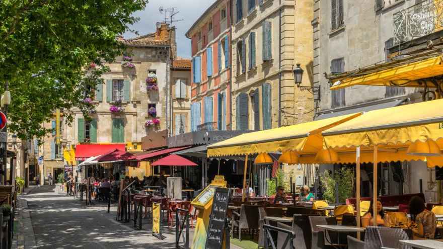 Places that Vincent van Gogh painted and frequented while in Arles, including the Place du Forum, have become major tourist attractions in the ancient city. Copyright: Shutterstock.com