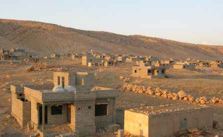 A Yazidi village, previously destroyed by Saddam Hussein, in the process of being rebuilt—Photo: Matthew Barber/Syria Comment