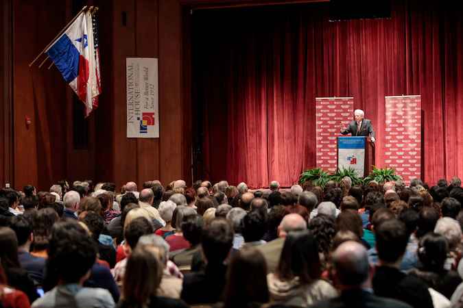 Mario Vargas Llosa delivers the first of four Berlin Family Lectures, April 24, 2017