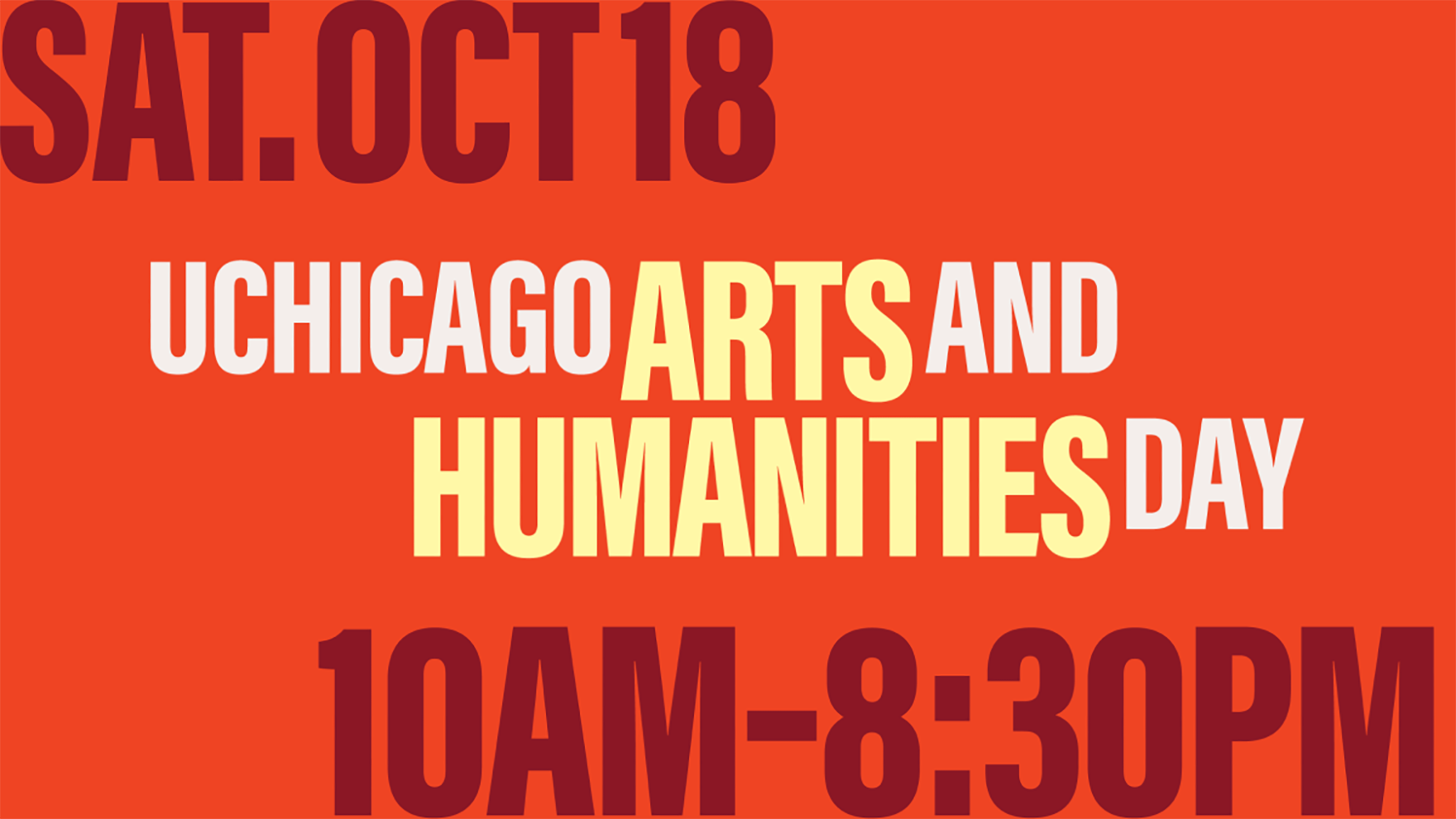 Arts and Humanities Day - Saturday, October 18